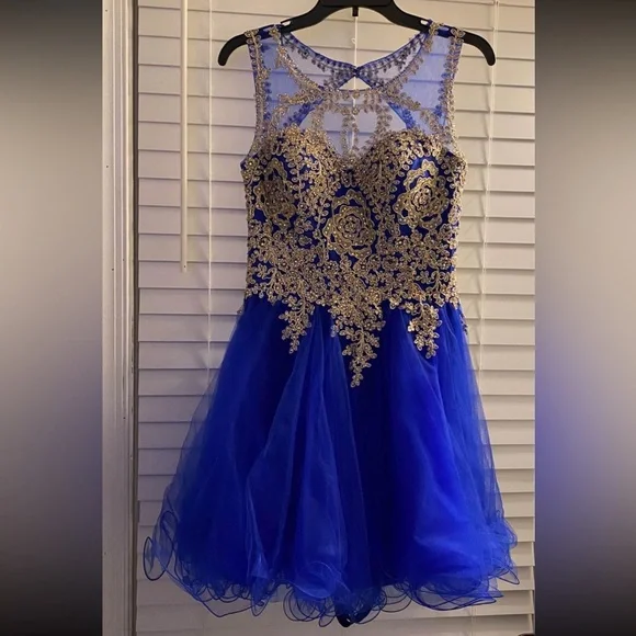 slim fit dress slacks Short Ruffled Homecoming Dress with Sheer Corset Light Blue / 4 main image 1